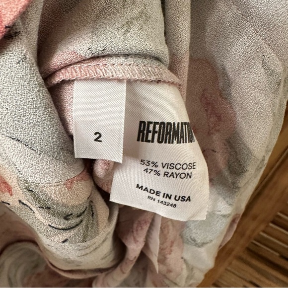 REFORMATION mina dress in diana print size 2 - Picture 6 of 6